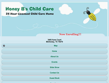 Tablet Screenshot of honeybchildcare.com